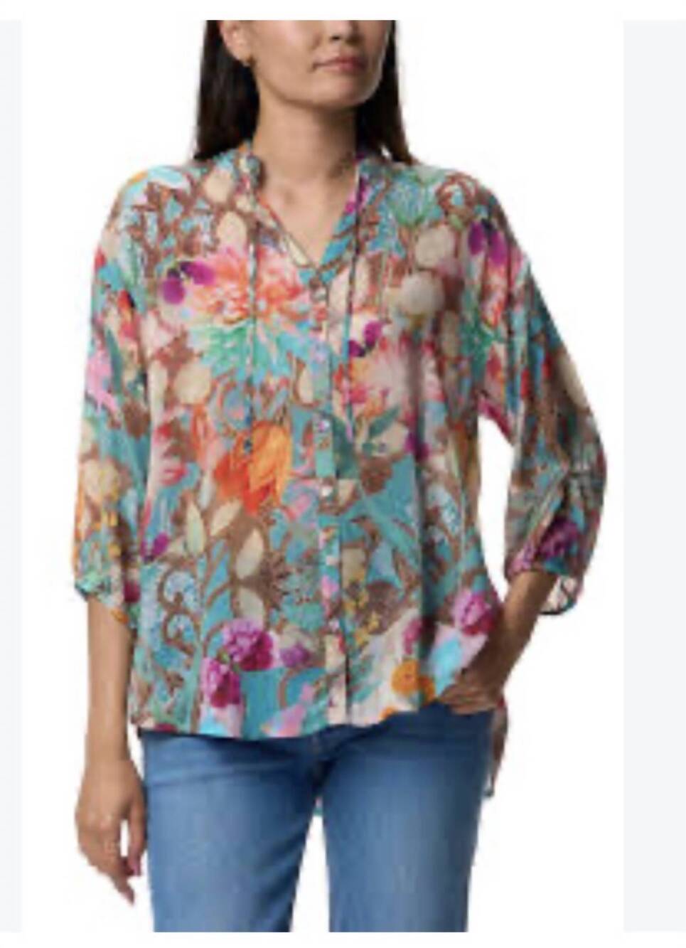 NEW JOHNNY WAS cathryn blouse in multi meadow